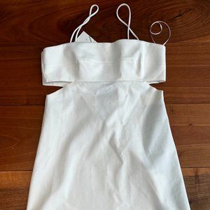 Zara White Cut Out Mini Dress - NEVER BEEN WORN